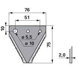 Kaszapange Schröckenfux 00601146 - 75 mm