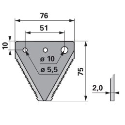 Kaszapange Schröckenfux 00601147 - 75 mm