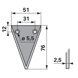 Kaszapange Schröckenfux 00601148 - 76 mm