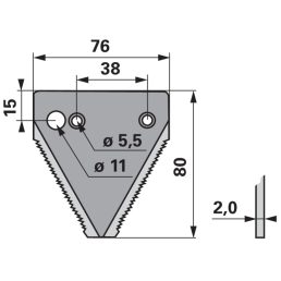 Kaszapange Schröckenfux 00601152 - 80 mm