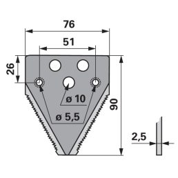 Kaszapange készlet ESM 0060132025 - 90 mm (25 db)
