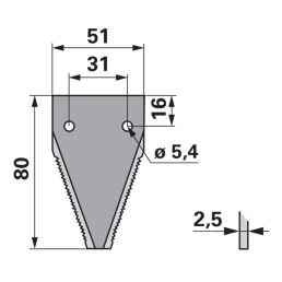 Kaszapange készlet ESM 0060132125 - 80 mm (25 db)