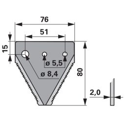 Kaszapange Schröckenfux 00601344 - 80 mm
