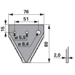 Kaszapange Schröckenfux 00601346 - 80 mm