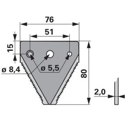 Kaszapange Schröckenfux 00601352 - 80 mm