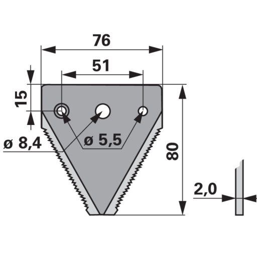 Kaszapange Schröckenfux 00601352 - 80 mm