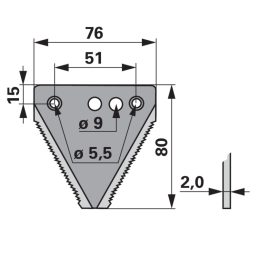 Kaszapange Schröckenfux 00601464 - 80 mm