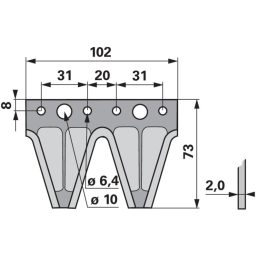 Kaszapange ESM 00633150 - 73 mm