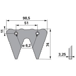 Kaszapange ESM 443211231 - 74 mm
