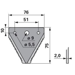 Kaszapange ESM 443440821 - 75 mm