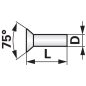 Süllyesztett fejű szegecs csomag ESM 00442220 - AD 5,4 x L 16 mm (200 db)