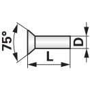Süllyesztett fejű szegecs csomag ESM 00610515 - AD 5 x L 15 mm (200 db)