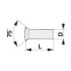 Lencsefejes szegecs csomag ESM 00610214 - AD 6 x L 12 mm (160 db)