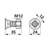 Rögzítőcsavar csomag 00228222 - M12 x 35 mm (10 db)