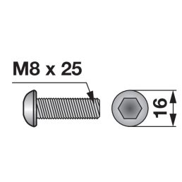 Rögzítőcsavar 00449315 - M8 x 25 mm