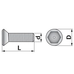 Rögzítőcsavar 00449304 - M10 x 23 mm