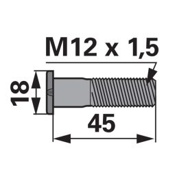 Rögzítőcsavar 00445302 - M12 x 45 mm