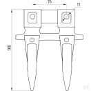 Schumacher kaszaujj 39101650001M1, 12mm, fekete