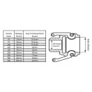 Camlock csatlakozó C típusú tömlőcsonkkal 1/2" - 13 mm tömlőcsonk (Alumínium)