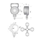 Gopart Fényvető LED munkalámpa kör alakú 2500 lm 29 W