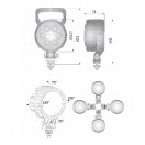 Gopart Spot LED munkalámpa kör alakú 2000 lm 25 W