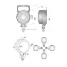 Gopart Spot LED munkalámpa kör alakú 2500 lm 29 W