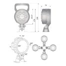 Gopart Spot LED munkalámpa kör alakú 2000 lm 25 W
