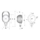 Gopart Fényvető LED munkalámpa kör alakú 1500 lm 18 W