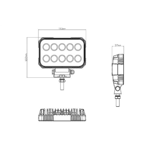 Gopart Fényvető LED munkalámpa téglalap alakú 1900 lm 15 W