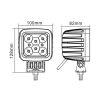 Gopart Spot LED munkalámpa négyzet alakú 3780 lm 42 W 