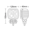 Gopart Fényvető LED munkalámpa négyzet alakú 4050 lm 48 W