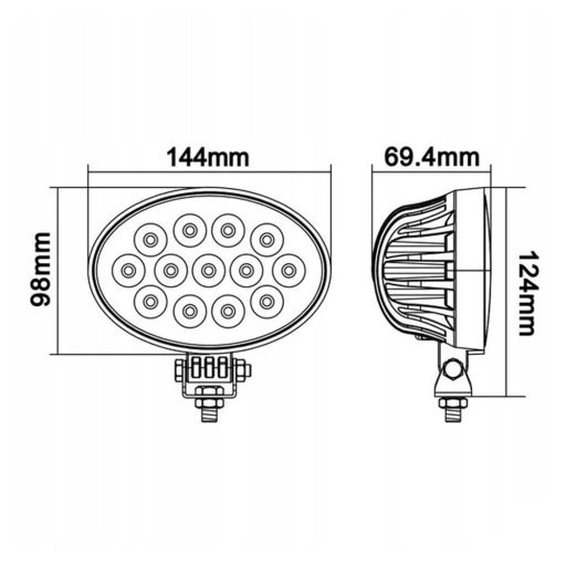 Gopart Fényvető LED munkalámpa ovális alakú 3510 lm 39 W