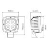 Gopart Fényvető LED munkalámpa négyzet alakú 4000 lm 40 W