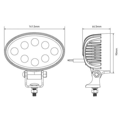 Gopart Fényvető LED munkalámpa ovális alakú 2240 lm 24 W