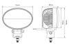 Gopart Spot LED munkalámpa ovális alakú 2760 lm 36 W