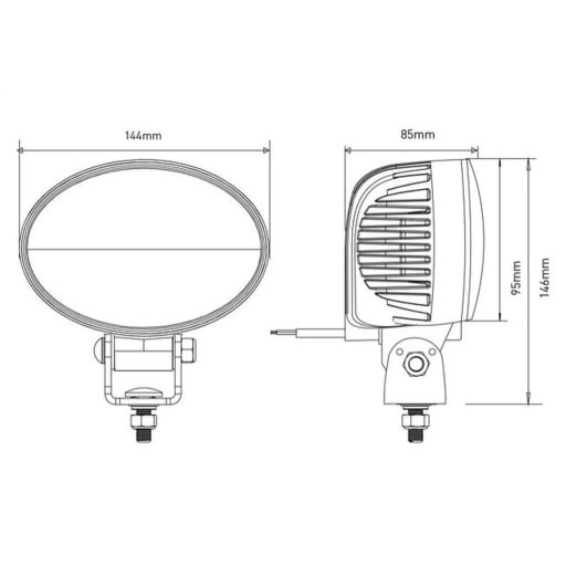 Gopart Spot LED munkalámpa ovális alakú 2760 lm 36 W