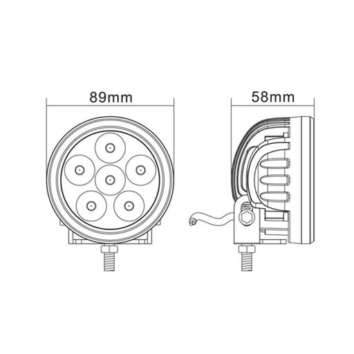 Gopart Fényvető LED munkalámpa kör alakú 1440 lm 18 W