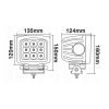 Gopart Fényvető LED munkalámpa négyzet alakú 8100 lm 90 W 
