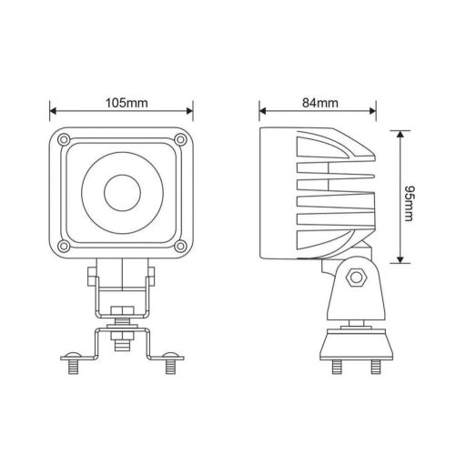 Gopart Fényvető LED munkalámpa négyzet alakú 2500 lm 25 W