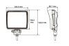 Gopart Fényvető LED munkalámpa négyzet alakú 2160 lm 18 W