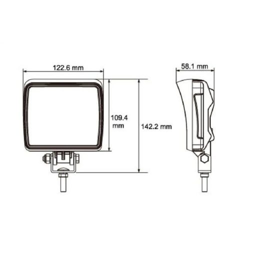 Gopart Fényvető LED munkalámpa négyzet alakú 2160 lm 18 W