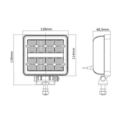 Gopart Fényvető LED munkalámpa négyzet alakú 2272 lm 24 W