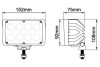 Gopart Fényvető LED munkalámpa téglalap alakú 4000 lm 40 W