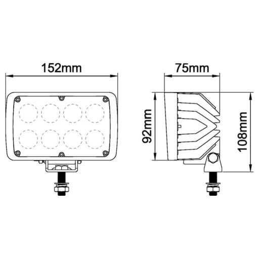 Gopart Fényvető LED munkalámpa téglalap alakú 4000 lm 40 W