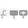 Gopart Fényvető LED munkalámpa téglalap alakú 6000 lm 90 W
