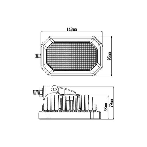 Gopart Fényvető LED munkalámpa téglalap alakú 2800 lm 42 W