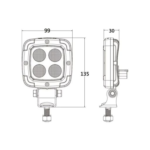 Gopart Fényvető LED munkalámpa négyzet alakú 2200 lm 20 W