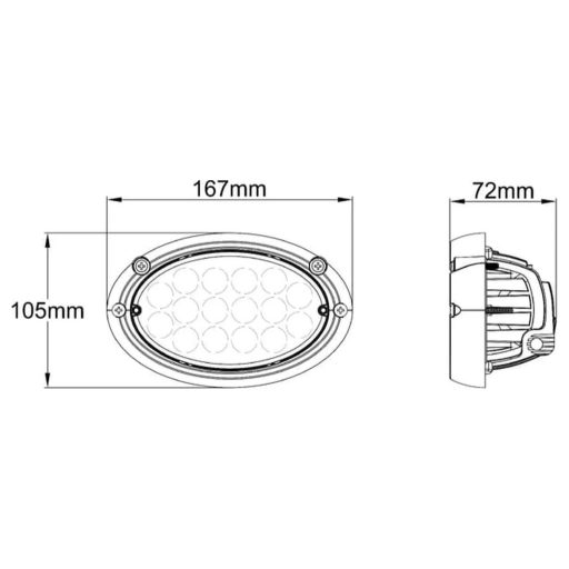 Gopart Kombinált LED munkalámpa ovális alakú 3220 lm 24 W