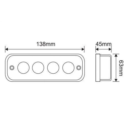 Gopart Fényvető LED munkalámpa téglalap alakú 1750 lm 20 W
