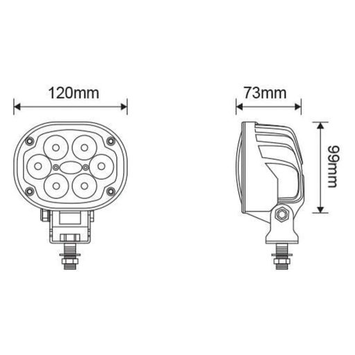 Gopart Fényvető LED munkalámpa ovális alakú 3000 lm 30 W
